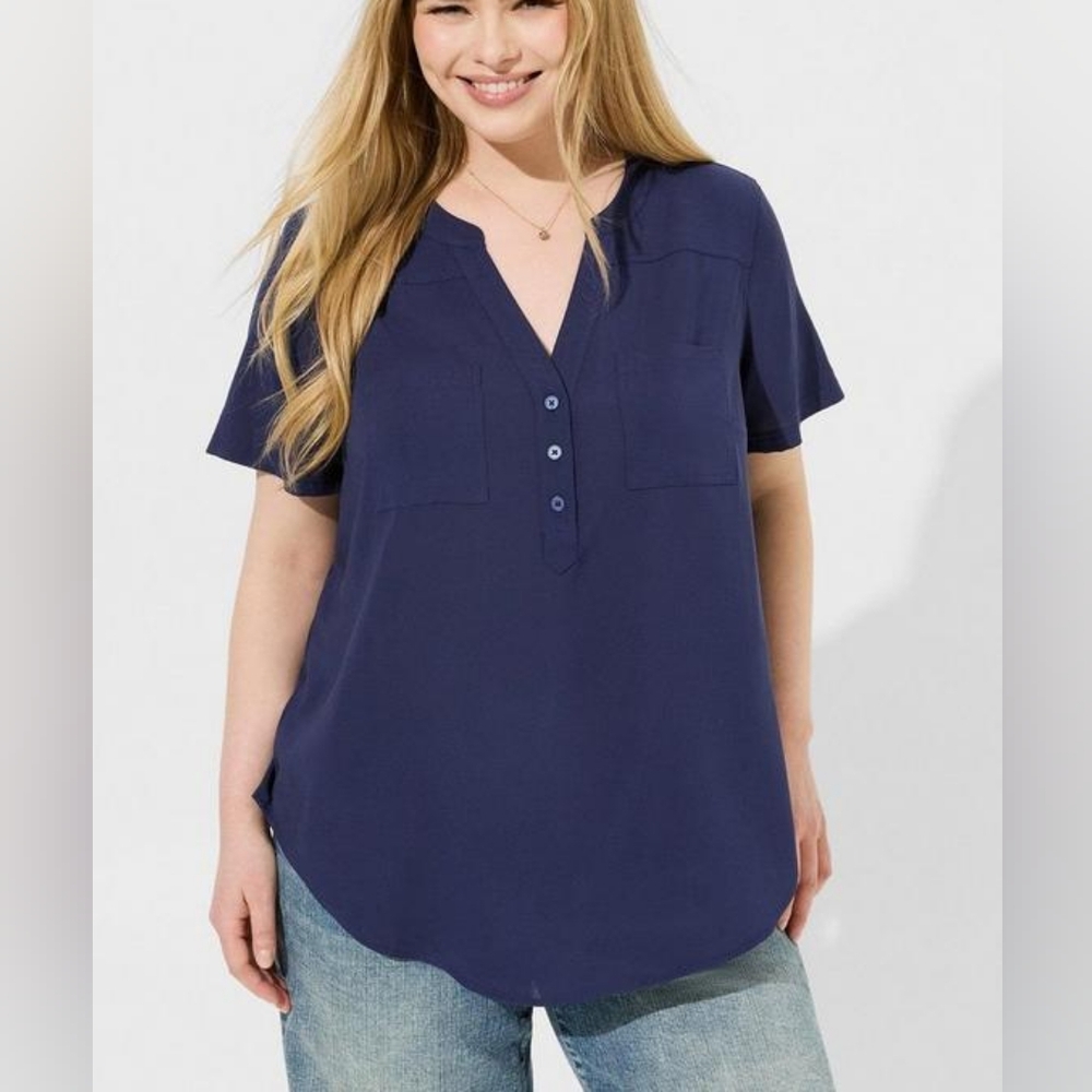 Torrid Navy Blue Blouse